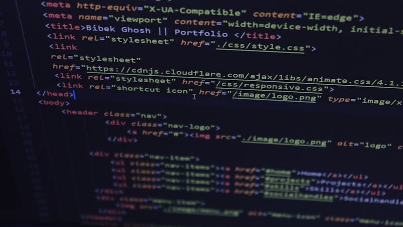 Code editor showing nested CSS syntax with proper indentation