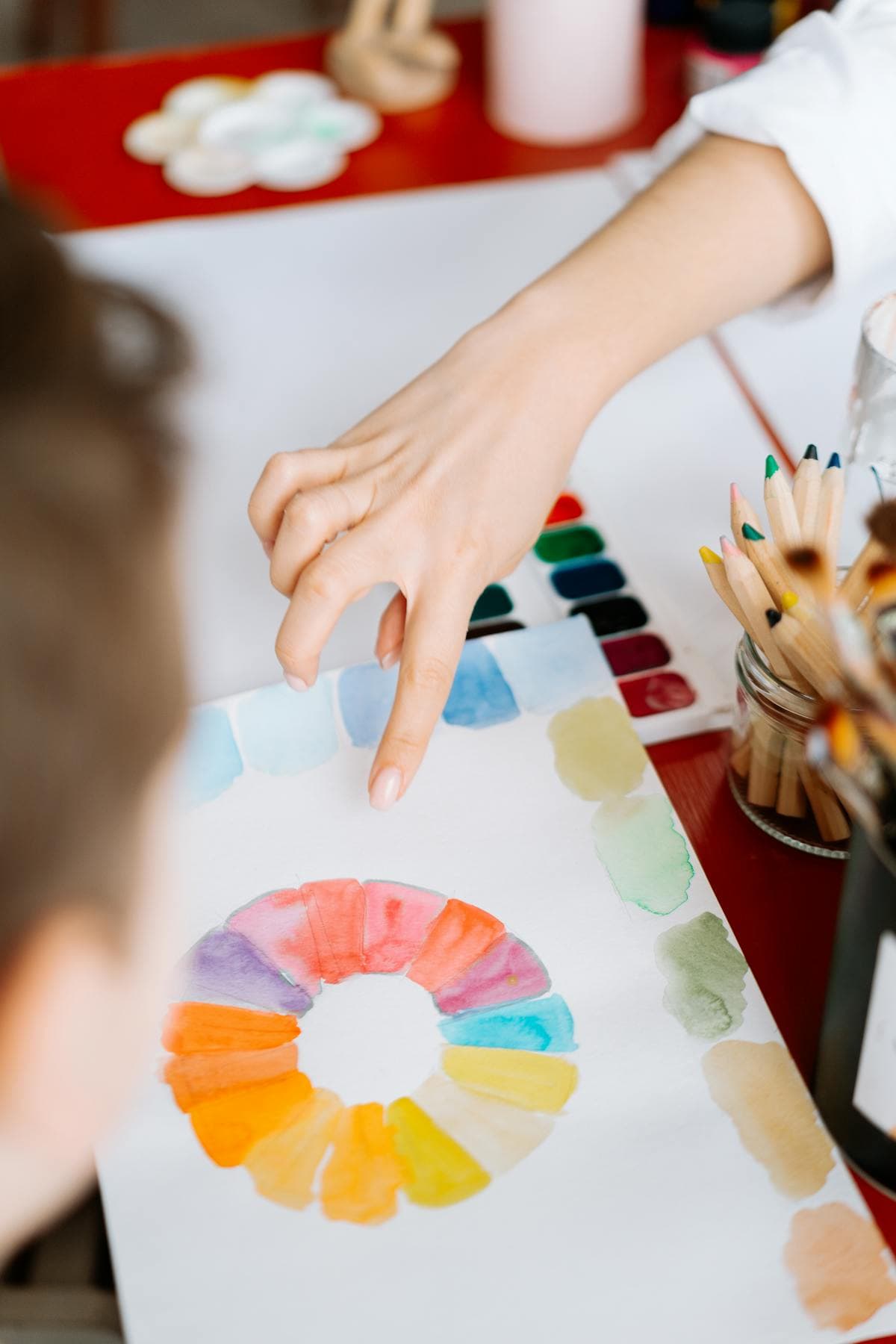 Color contrast ratio comparison chart with passing and failing examples