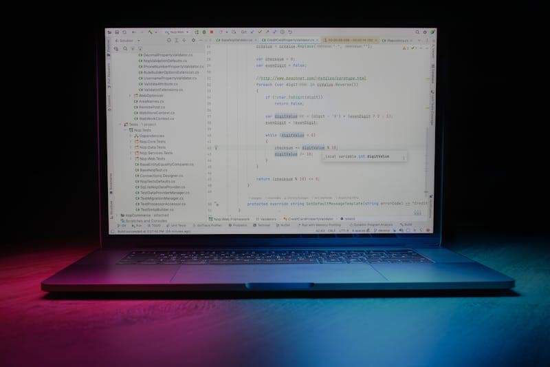 Animated UI elements on a colorful web interface