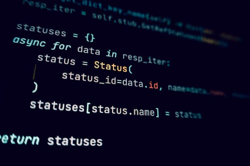 Code editor showing JSON data structure