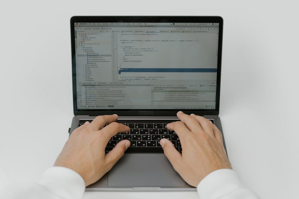Developer debugging YAML config file on screen
